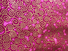 Yoga Mat Bag - pink curly geometric