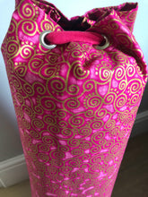 Yoga Mat Bag - pink curly geometric