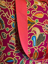 Tote Bag - cerise pink dotty batik print