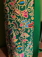 Yoga Mat Bag - emerald green dotty batik