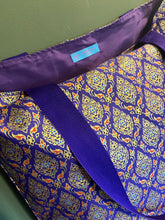 Tote Bag - purple and gold traditional Thai print