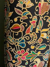 Yoga Mat Bag - black and turquoise dotty batik
