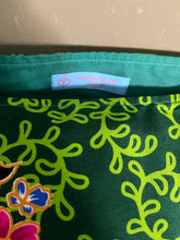 Tote Bag - emerald green and lime swirly floral print