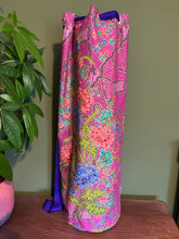 Yoga Mat Bag - purple floral batik