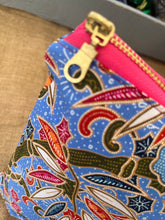 Clutch Bag / Jewellery Case / Make up Bag Chalky Blue Batik