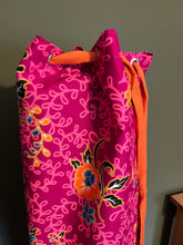 Yoga Mat Bag - pink and orange batik
