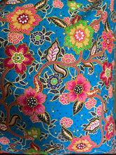 Tote Bag - turquoise, pink and green batik print