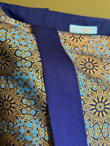 Tote Bag - royal blue and gold mandala print
