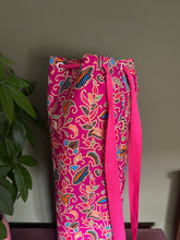 Yoga Mat Bag - pink dotty batik