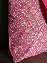 Tote Bag - rose pink and gold geo print