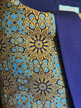 Tote Bag - royal blue and gold mandala print with border