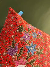 45 x 45 cm square cushion cover - red floral