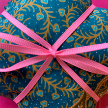 Set of 3 Lavender Filled Drawer / Clothing Sachets - Teal and Mustard