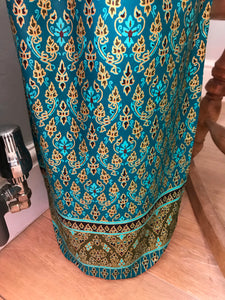 Yoga Mat Bag - teal turquoise geometric