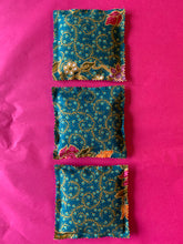 Set of 3 Lavender Filled Drawer / Clothing Sachets - Teal and Mustard
