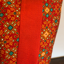 Tote Bag - red, orange and teal geo print
