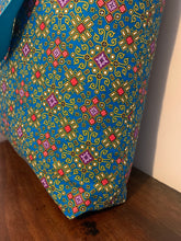 Tote Bag - turquoise, red, pink and purple geo print
