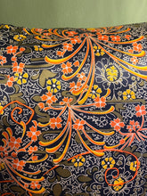 45 x 45 cm square velvet backed cushion cover- navy, orange, ochre, olive