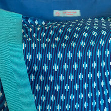 Tote Bag - turquoise and teal geo print