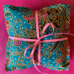 Set of 3 Lavender Filled Drawer / Clothing Sachets - Turquoise