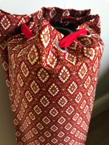 Yoga Mat Bag - scarlet red geometric