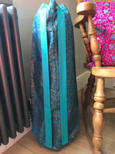 Yoga Mat Bag - turquoise curly geometric