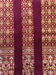 Yoga Mat Bag - burgundy/deep red/gold geometric